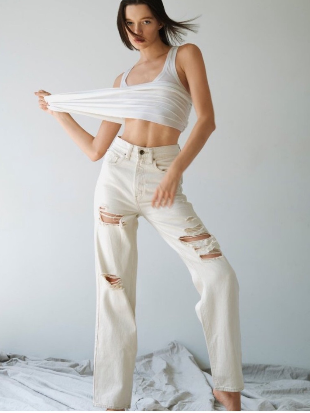 BDG High-Waisted Distressed High-Rise Baggy Jean